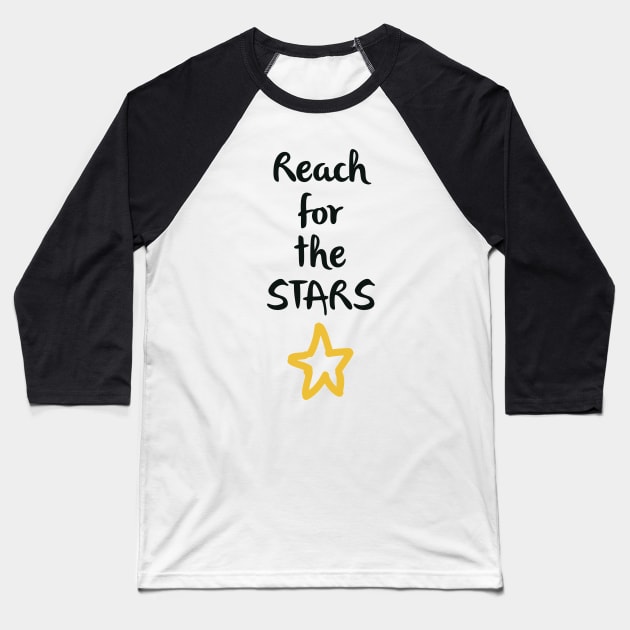 Reach For The Stars Baseball T-Shirt by deificusArt